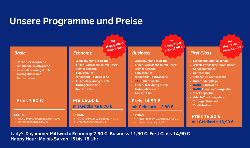 Programme und Preise
